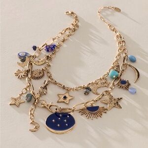 NWT Free People Maxamillion Charm Necklace StarGirl O/S